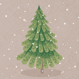 Tissue-Serviette 33 x 33 cm Crafty Tree 3-lagig, 240 Stk/Krt (12 x 20 Stk)