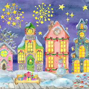 Tissue-Serviette 33 x 33 cm Celebrate Street 3-lagig, 240 Stk/Krt (12 x 20 Stk)