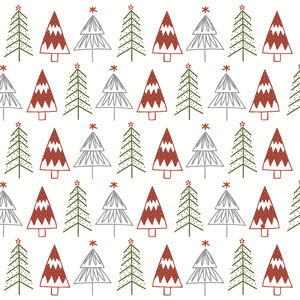 Bio Tissue-Serviette 24 x 24 cm Fun trees Red 3-lagig, 240 Stk/Krt (12 x 20 Stk)