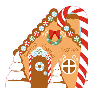 Silhouettes Airlaid Napkin 33 x 33 cm Cookie House, 144 pcs/box (12 x 12 pcs)