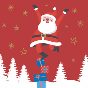 Tissue-Serviette 33 x 33 cm Santa time 3-lagig, 240 Stk/Krt (12 x 20 Stk)