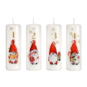 Pillar Candle 14 h White, 48 pcs/box (12 x 4 pcs)