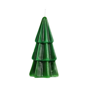 DecoratedCandle 14 h Dark Green, 12 pcs/box (12 x 1 pcs)