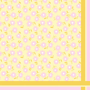 Tissue-Serviette 24 x 24 cm Ditsy yellow 3-lagig, 240 Stk/Krt (12 x 20 Stk)