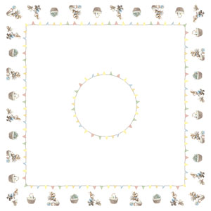 Dunicel® Mitteldecke 84 x 84 cm Bunny Joy, 10 Stk/Krt (10 x 1 Stk)