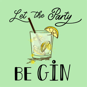 Tissue-Serviette 33 x 33 cm Party Gin 3-lagig, 240 Stk/Krt (12 x 20 Stk)