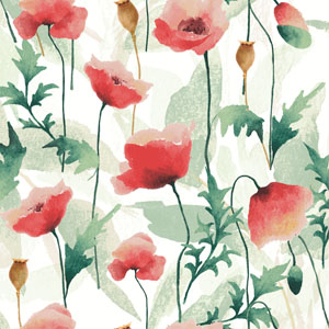 Tissue-Serviette 24 x 24 cm Poppys delight 3-lagig, 240 Stk/Krt (12 x 20 Stk)