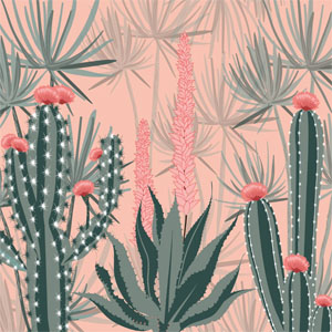 Tissue Napkin 33 x 33 cm Cacti dunes 3-ply, 240 pcs/box (12 x 20 pcs)