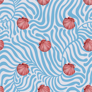 Tissue Napkin 33 x 33 cm Coral cove 3-ply, 240 pcs/box (12 x 20 pcs)