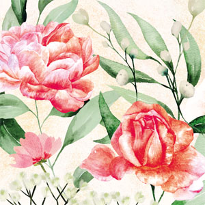 Tissue-Serviette 33 x 33 cm Rose symphonie 3-lagig, 240 Stk/Krt (12 x 20 Stk)