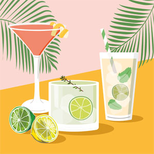 Tissue Napkin 33 x 33 cm Drinks 3-ply, 240 pcs/box (12 x 20 pcs)