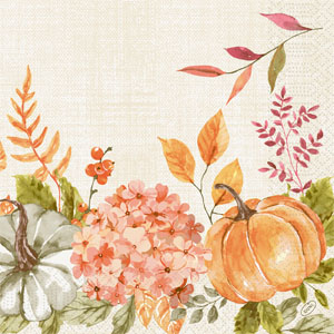 Serviette ouate 40 x 40 cm Spicy Pumpkin 3 plis, 1000 pc/carton (4 x 250 pc)