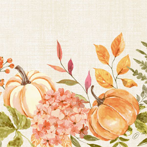 Serviette ouate 40 x 40 cm Spicy Pumpkin, 300 pc/carton (6 x 50 pc)