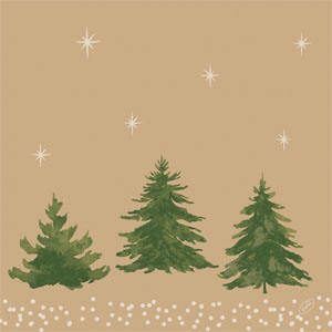 Serviette Bio Dunisoft® 40 x 40 cm Humble trees, 360 pc/carton (6 x 60 pc)