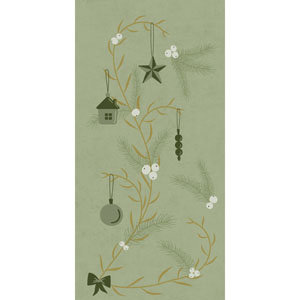 Tovagliolo Bio Dunisoft® 40 x 40 cm Noel Pistachio, 360 pz/cartone (6 x 60 pz)