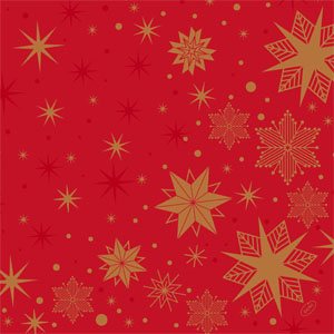 Tovagliolo Dunilin® 40 x 40 cm Stargazing Red, 225 pz/cartone (5 x 45 pz)