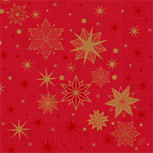 Tovagliolo cellulosa 40 x 40 cm Stargazing Red 3 veli, 1000 pz/cartone (4 x 250 pz)