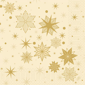 Tissue Napkin 40 x 40 cm Stargazing Cream 3-ply, 1000 pcs/box (4 x 250 pcs)