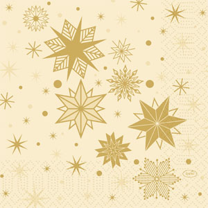 Tissue-Serviette 33 x 33 cm Stargazing Cream 3-lagig, 500 Stk/Krt (10 x 50 Stk)