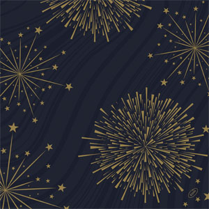 Bio Dunisoft® Napkin 40 x 40 cm Sparkly Black, 360 pcs/box (6 x 60 pcs)