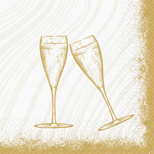 Ubrousek Tissue 33 x 33 cm Sparkly cheers wh 3-vrs, 500 ks/krt (10 x 50 ks)