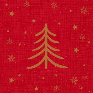 Ubrousek Tissue 33 x 33 cm Shimmer Trees 3-vrs, 1000 ks/krt (4 x 250 ks)