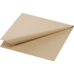 Bio Tissue-Serviette 24 x 24 cm Natural Brown 3-lagig, 240 Stk/Krt (12 x 20 Stk)