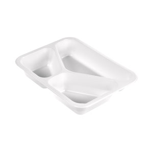 Siegelschale Caterline Plus 227 x 178 x 50 mm Transparent 3-Teilung, 216 Stk/Krt (1 x 216 Stk)