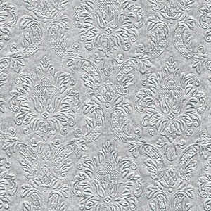Tissue-Serviette 33 x 33 cm Ornament Silver 3-lagig, 192 Stk/Krt (12 x 16 Stk)
