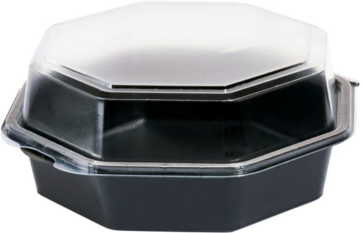 Octaview® 190 x 190 x 80 mm Sort 1-Rum, 270 Stk/kart (1 x 270 Stk)