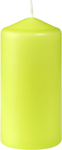 Bougie cylindre 100 x Ø 50 mm 20 h Kiwi, 60 pc/carton (6 x 10 pc)