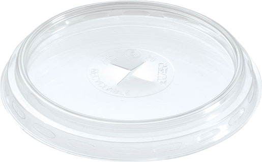 Lid Flat, with hole 30/39 cl Transparent, 1000 pcs/box (10 x 100 pcs)