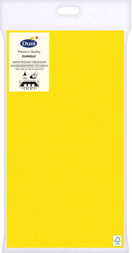 Tovaglia Dunisilk® 138 x 220 cm Giallo, 5 pz/cartone (5 x 1 pz)