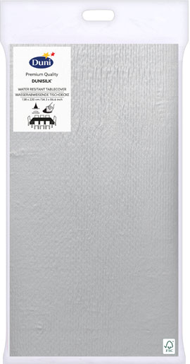 Tovaglia Dunisilk® 138 x 220 cm Silver, 5 pz/cartone (5 x 1 pz)