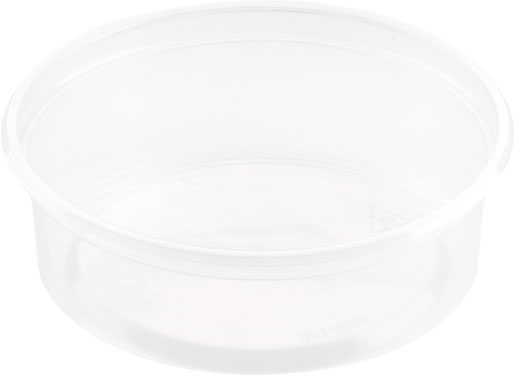 Delipack redondo 125 ml Transparente 1-Comp, 1000 unid./caja (20 x 50 unid.)