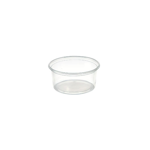 Delipack redondo 250 ml Transparente 1-Comp, 1000 unid./caja (20 x 50 unid.)