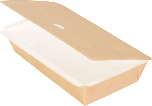 Cardboard Tray 900 ml Brown 1-Comp, 250 pcs/box (1 x 250 pcs)