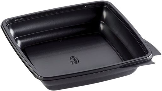 Gourmet® Hot 197 x 197 x 44 mm Black 1-Comp, 450 pcs/box (1 x 450 pcs)