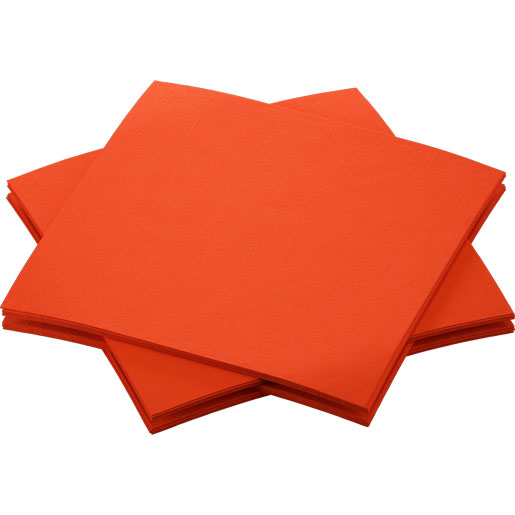Serwetka Dunisoft® 20 x 20 cm Mandarynkowy, 2880 szt./kart. (16 x 180 szt.)