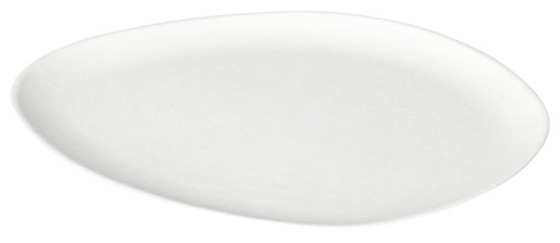 Pebble Plate 27 cm White, 100 pcs/box (10 x 10 pcs)