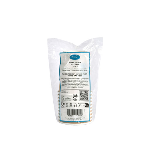 Bio Papirkopp 24 cl Thank You, 200 Stk/krt (20 x 10 Stk)
