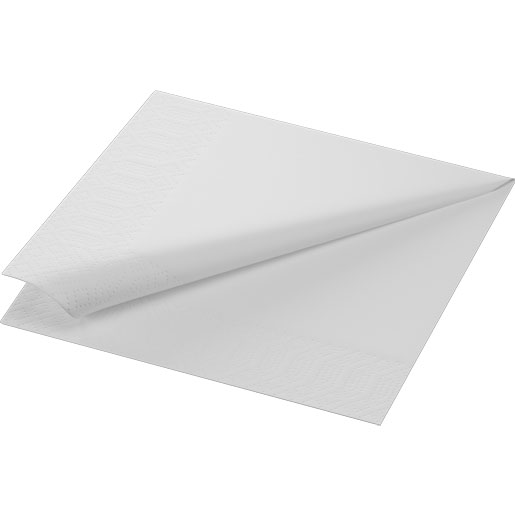 Tissue-Serviette 33 x 33 cm Weiß 3-lagig, 1000 Stk/Krt (4 x 250 Stk)