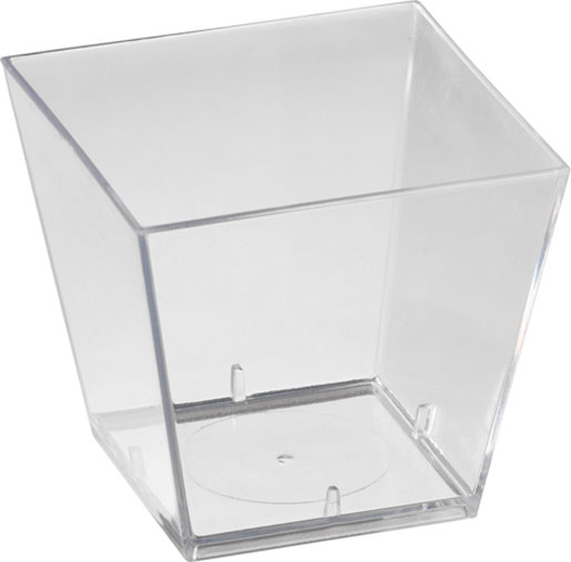 Square 49 x 49 x 46 mm Transparent 1-Comp, 1000 pcs/box (40 x 25 pcs)