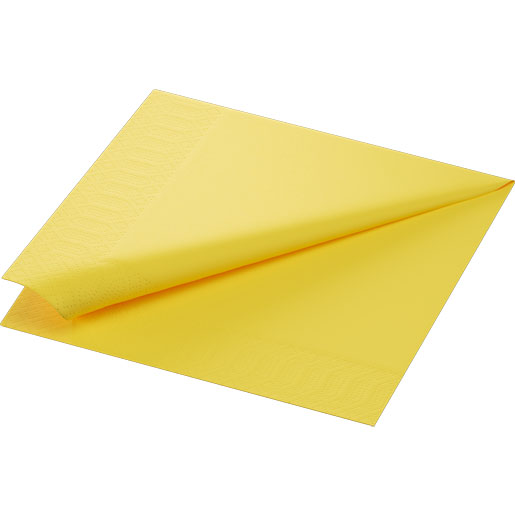 Tissue Napkin 40 x 40 cm Yellow 2-ply, 1250 pcs/box (10 x 125 pcs)