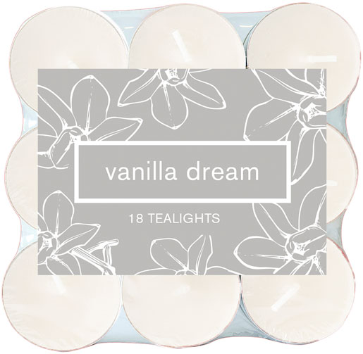 Tealight, 4h, Scented Ø 39 mm 4 h White, 216 pcs/box (12 x 18 pcs)