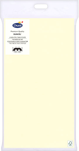 Dunicel® Tischdecke 118 x 180 cm Cream, 10 Stk/Krt (10 x 1 Stk)
