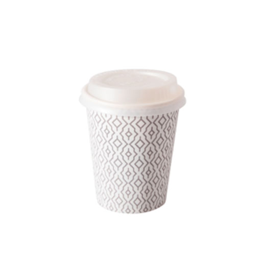 Bio Pappersmugg med lock 24 cl Waves, 64 St/kart (8 x 8 St)