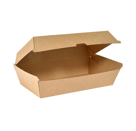 Menübox groß 1100 ml Braun ungeteilt, 180 Stk/Krt (4 x 45 Stk)