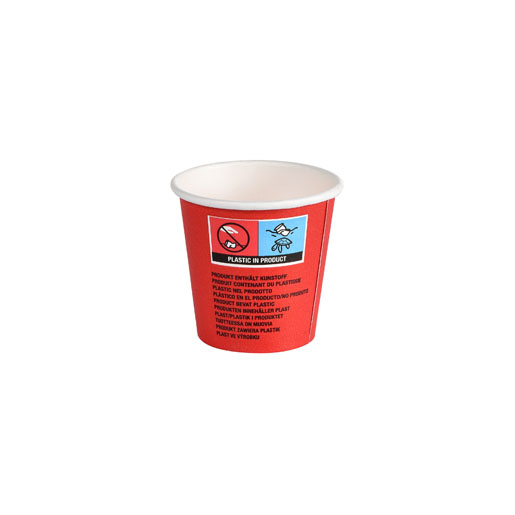 Bio Papirkopp 6 cl Red, 240 Stk/krt (12 x 20 Stk)