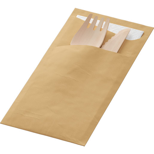 Duni Sacchetto® Tissue 8,5 x 19 cm eco Brown, 200 pcs/box (4 x 50 pcs)